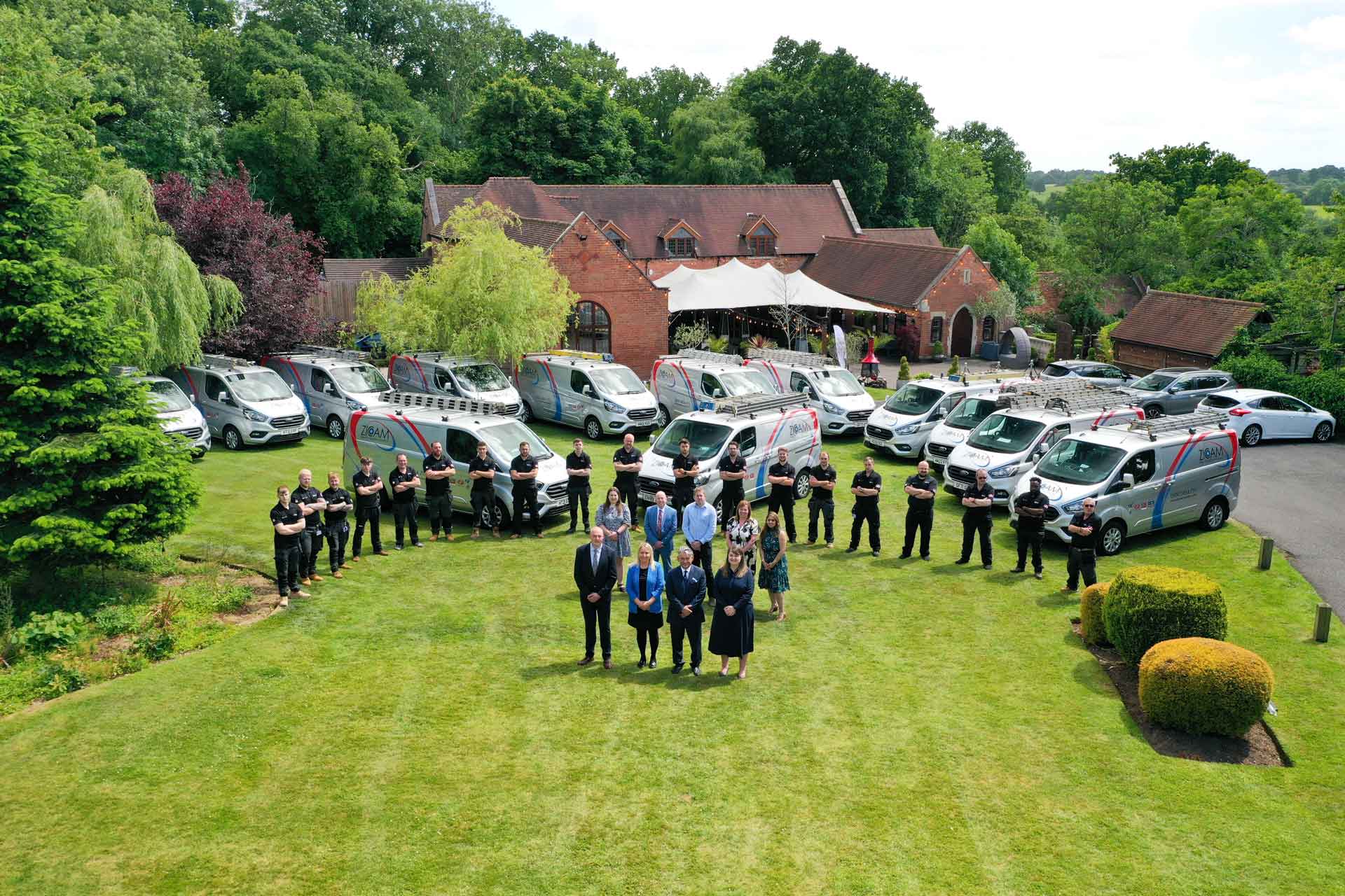 An image of the Zicam Team on a field