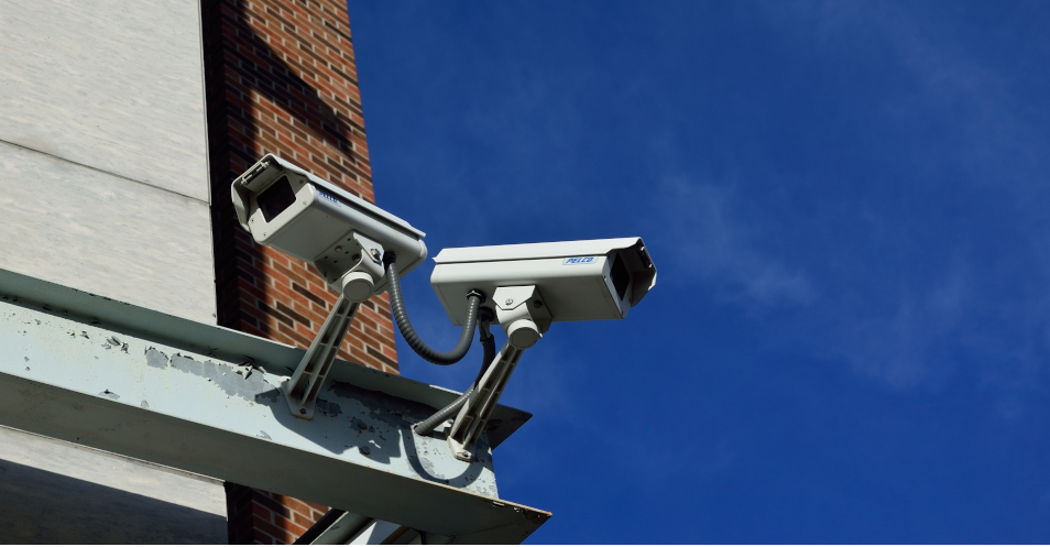 An image of two CCTV cameras