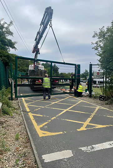 Image of Zicam Security at the West Bromwich Albion premises installing new gates.