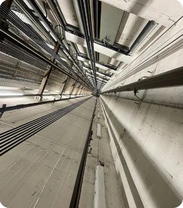 An image of an elevator shaft.