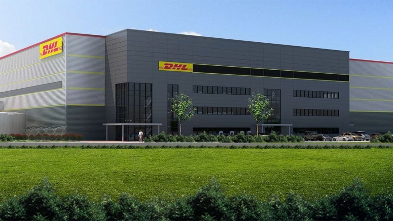 An image of a DHL facility in Manton Wood.