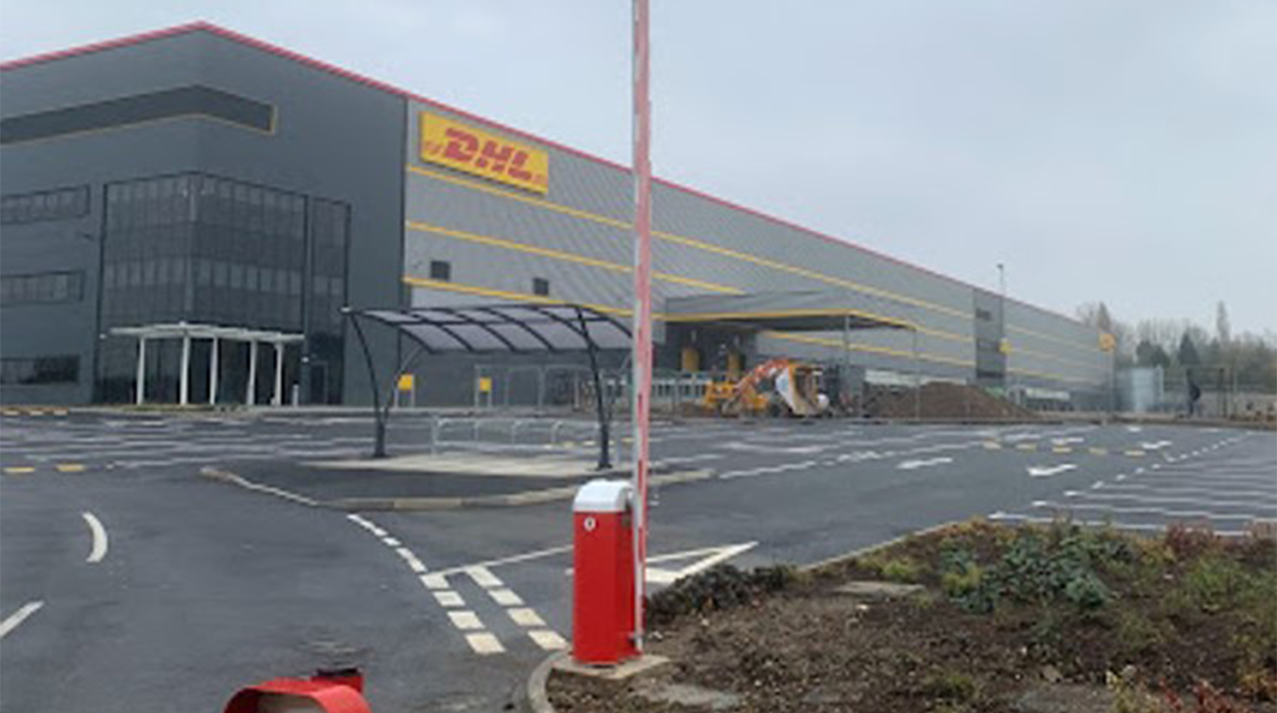 DHL warehouse.