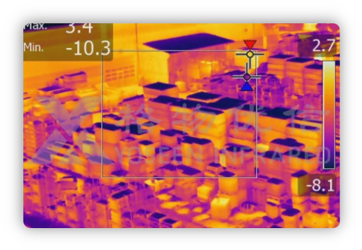 Thermal imaging camera image.